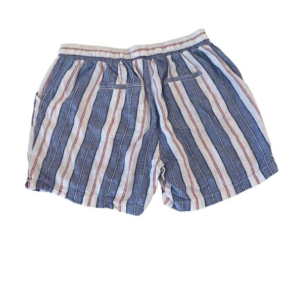 C EST 1946 - Casual Linen flowy shorts in blue, white and red stripe, SIZE 14/16 - Picture 4 of 8
